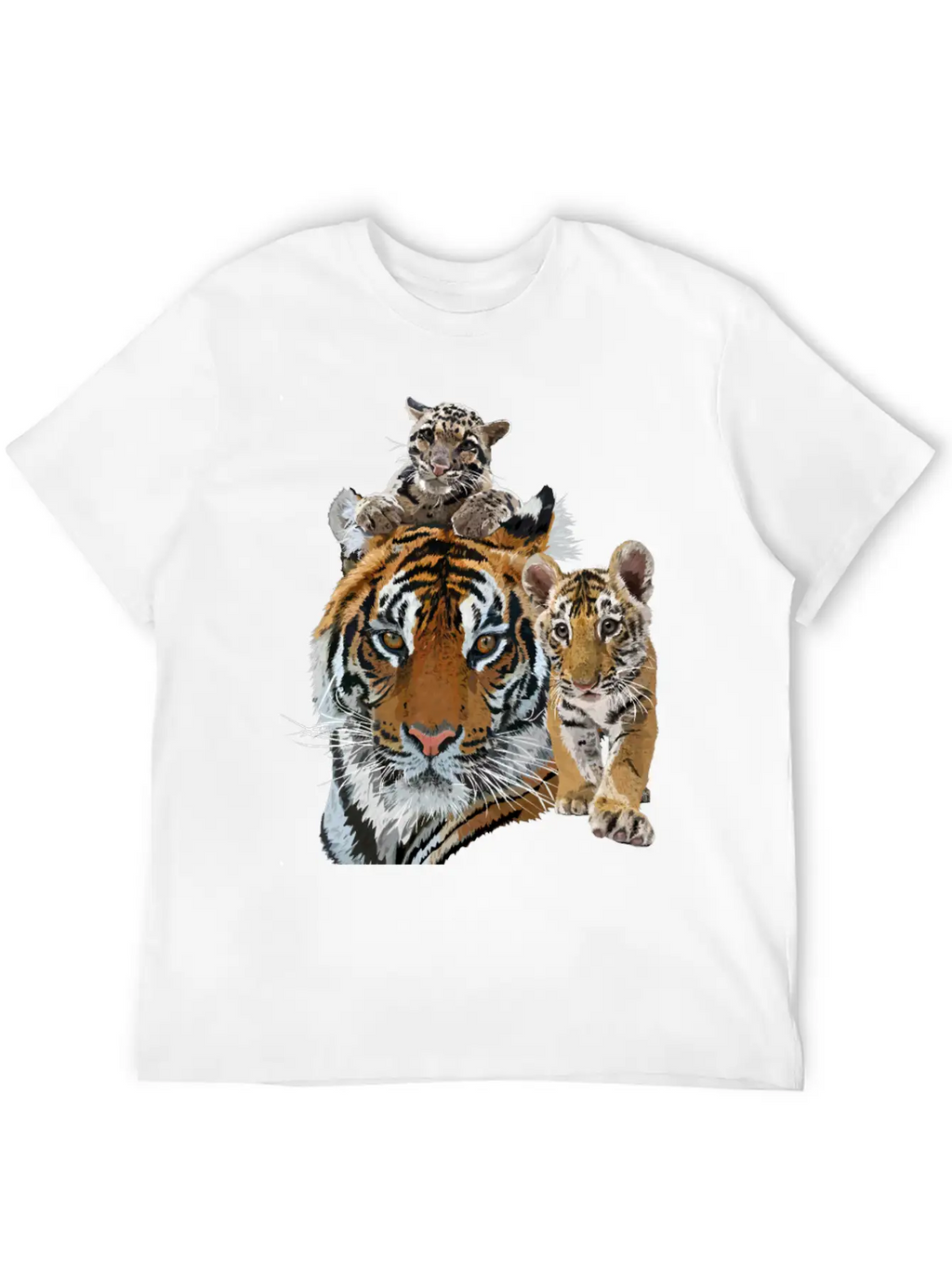 Bengal Tiger And Hazy Tiger Modern Fit Casual T-Shirt – Clean And Versatile Design