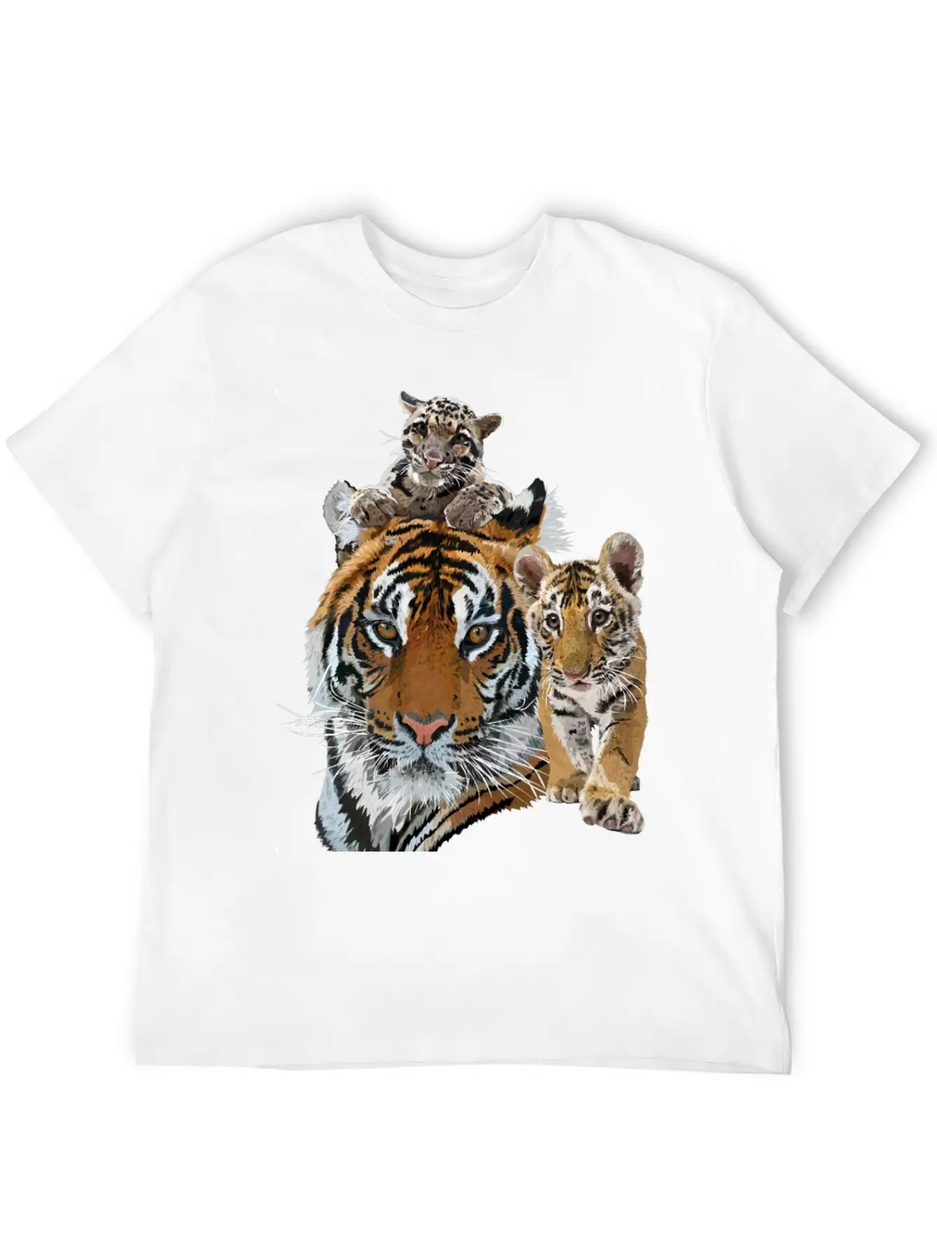 Bengal Tiger And Hazy Tiger Modern Fit Casual T-Shirt – Clean And Versatile Design