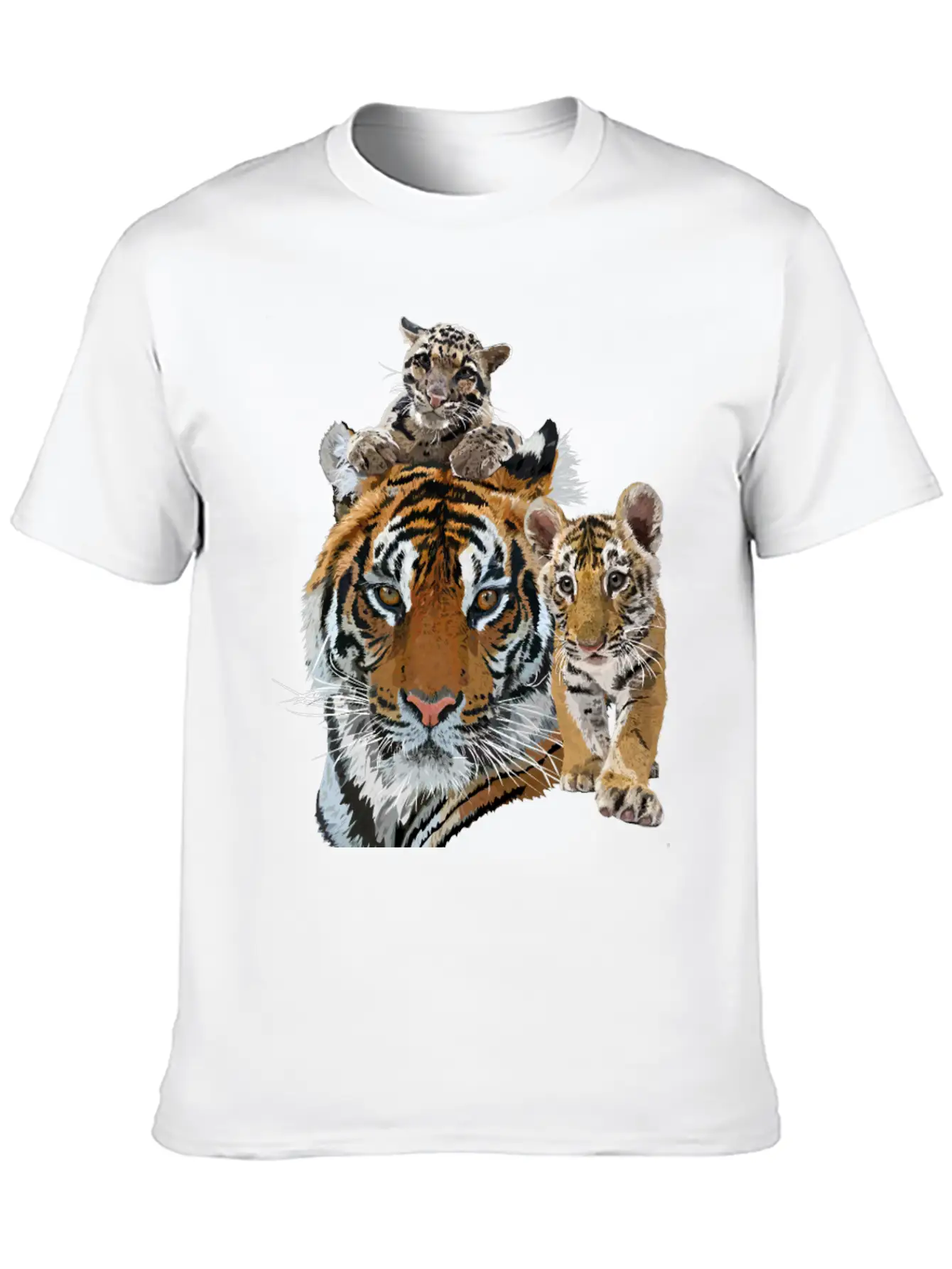 Bengal Tiger And Hazy Tiger Modern Fit Casual T-Shirt – Clean And Versatile Design
