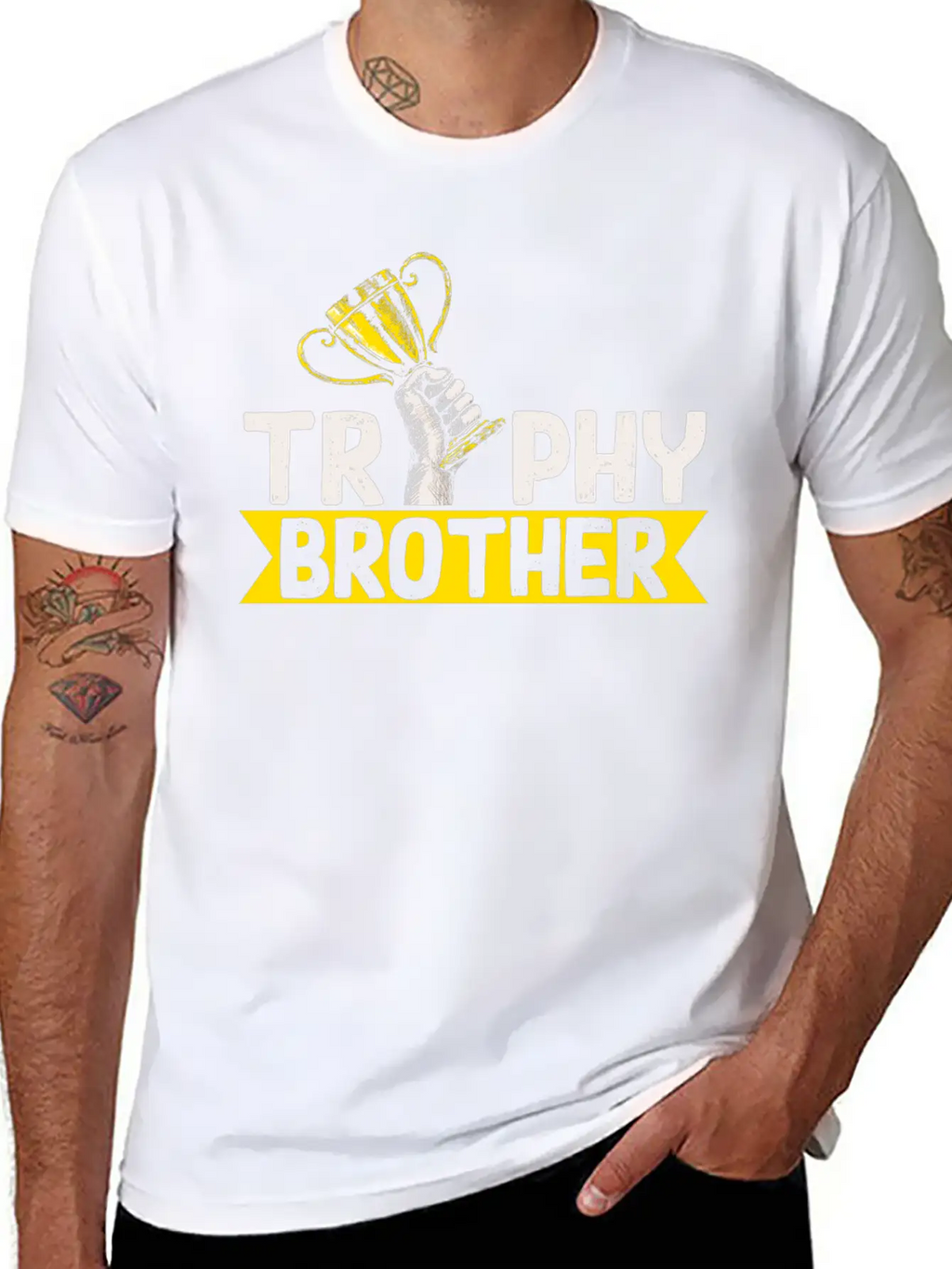 Best Brother Trophy Breathable Graphic T-Shirt – Perfect For Casual Days