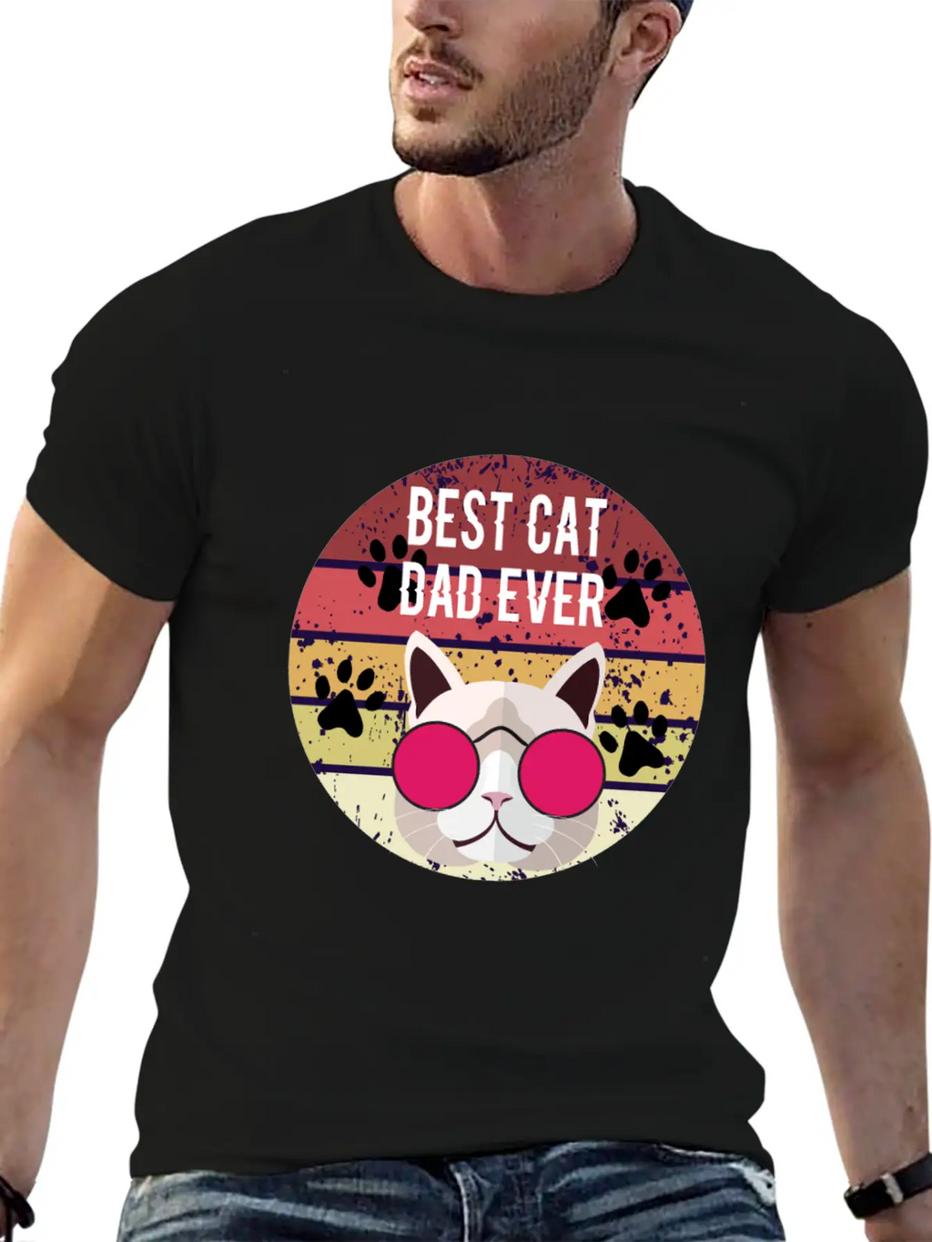 Best Cat Dad Ever Essential Cotton Tee For Daily Outfits – Unisex Style
