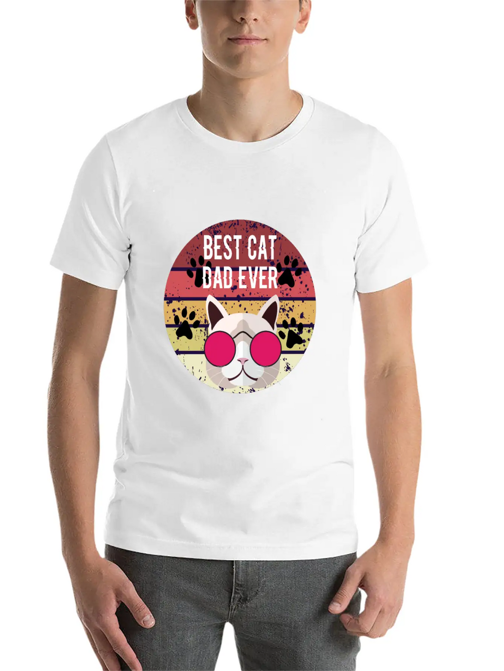 Best Cat Dad Ever Essential Cotton Tee For Daily Outfits – Unisex Style