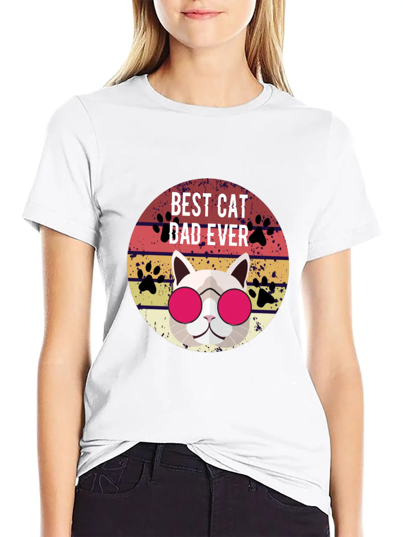 Best Cat Dad Ever Essential Cotton Tee For Daily Outfits – Unisex Style