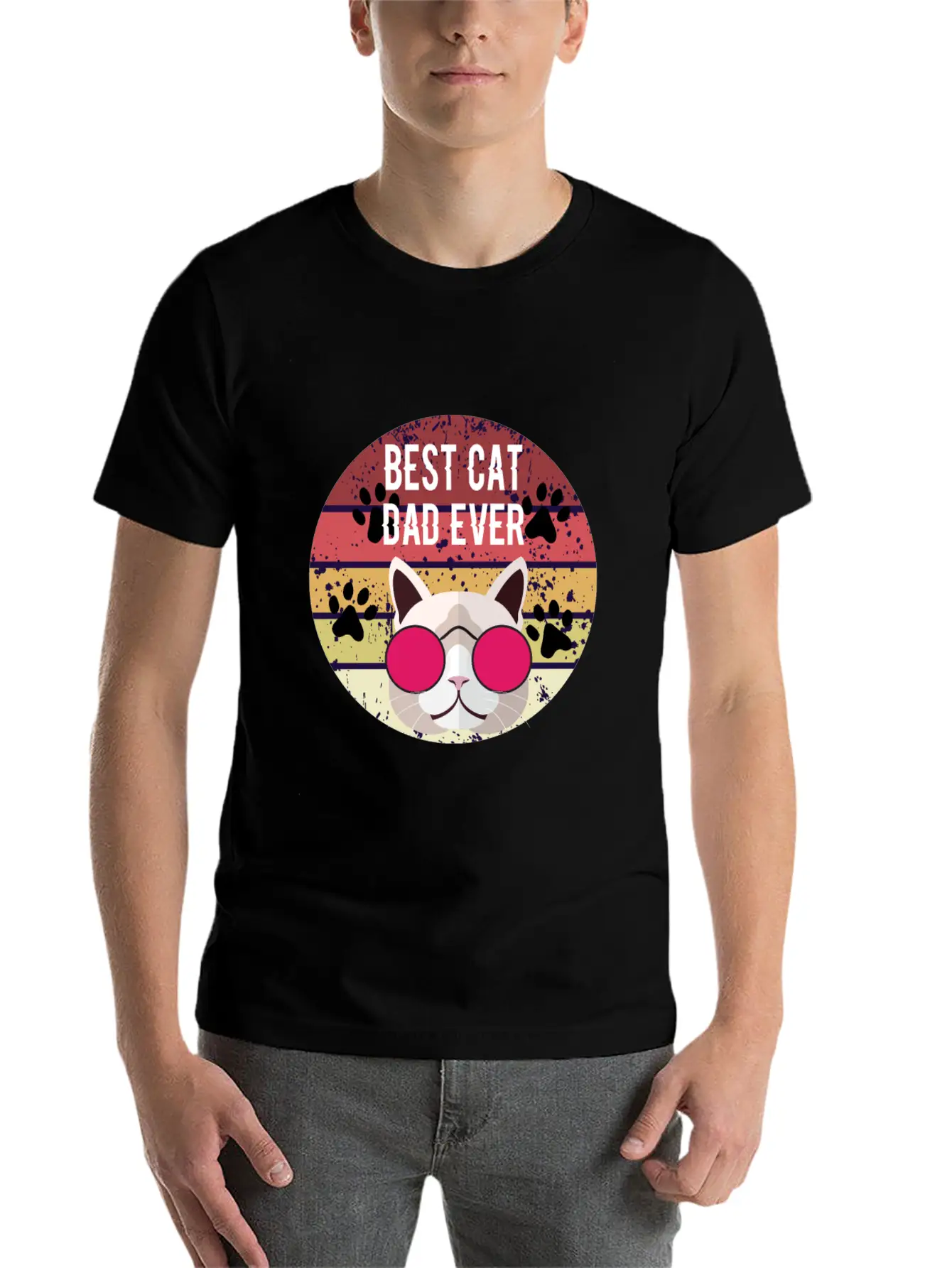 Best Cat Dad Ever Essential Cotton Tee For Daily Outfits – Unisex Style