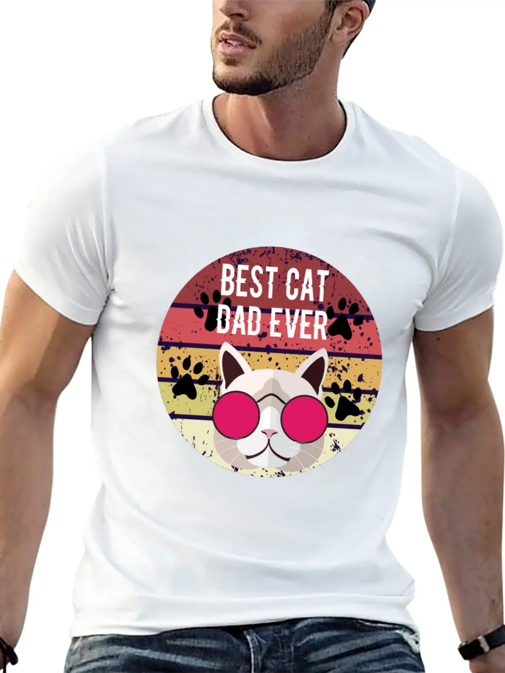 Best Cat Dad Ever Essential Cotton Tee For Daily Outfits – Unisex Style