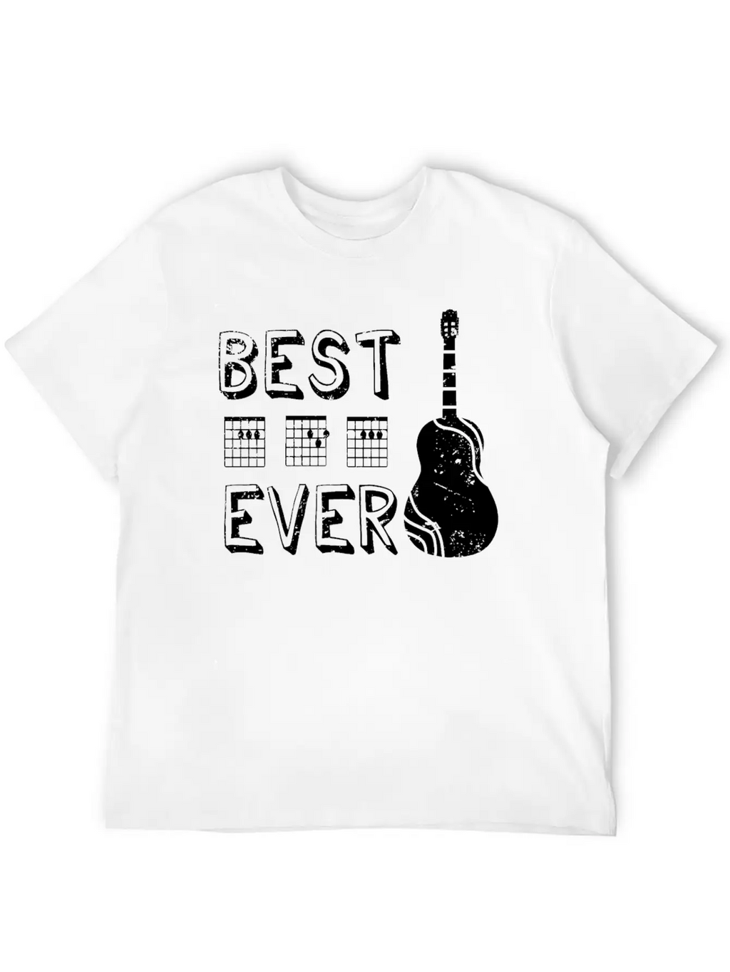 Best Dad Ever Guitar Breathable Graphic T-Shirt – Perfect For Casual Days