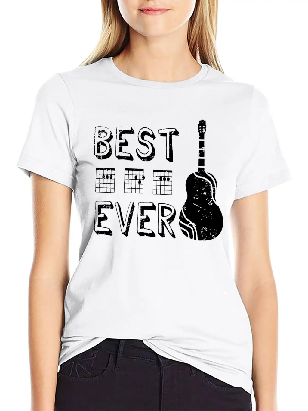 Best Dad Ever Guitar Breathable Graphic T-Shirt – Perfect For Casual Days