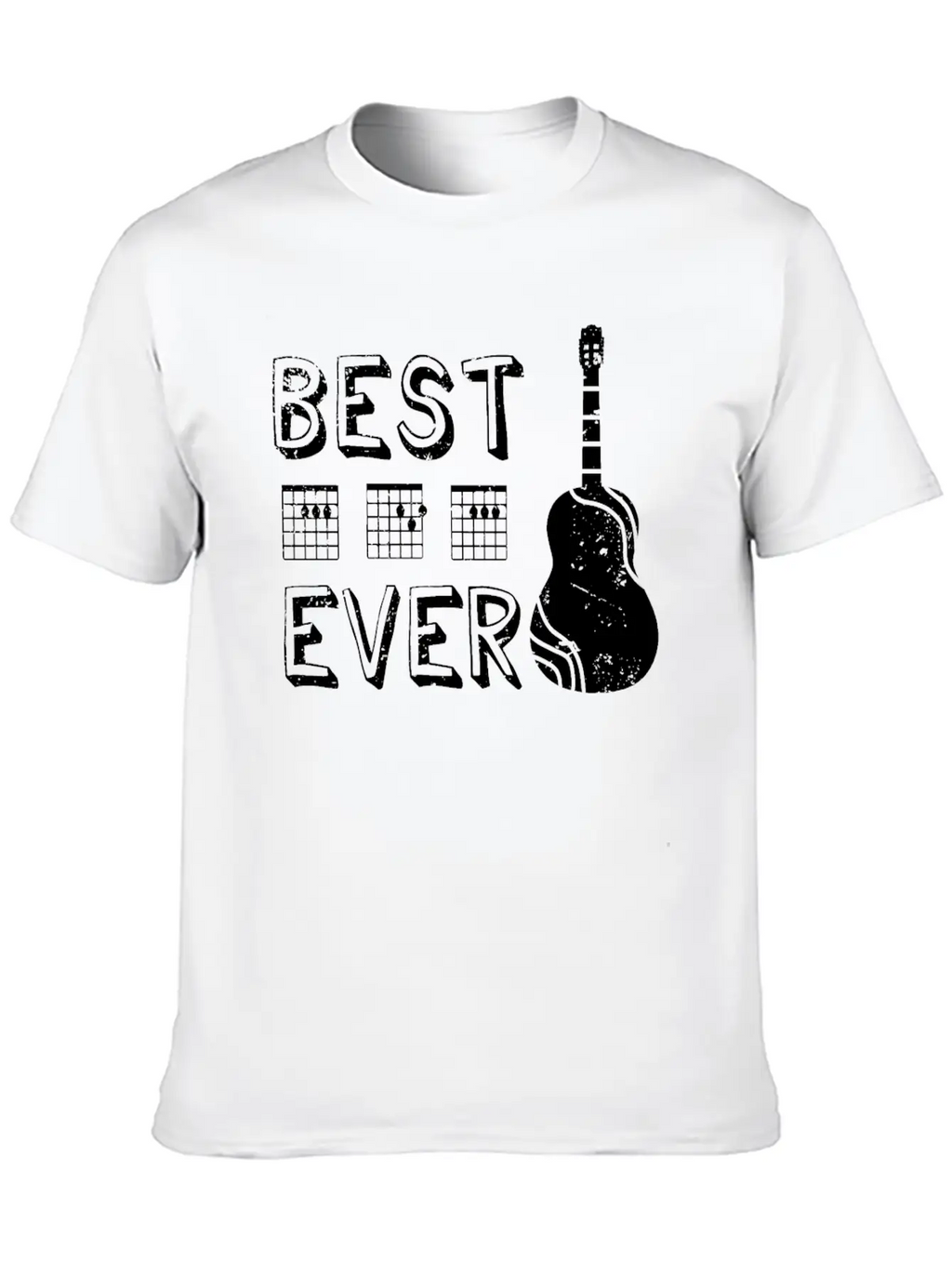 Best Dad Ever Guitar Breathable Graphic T-Shirt – Perfect For Casual Days