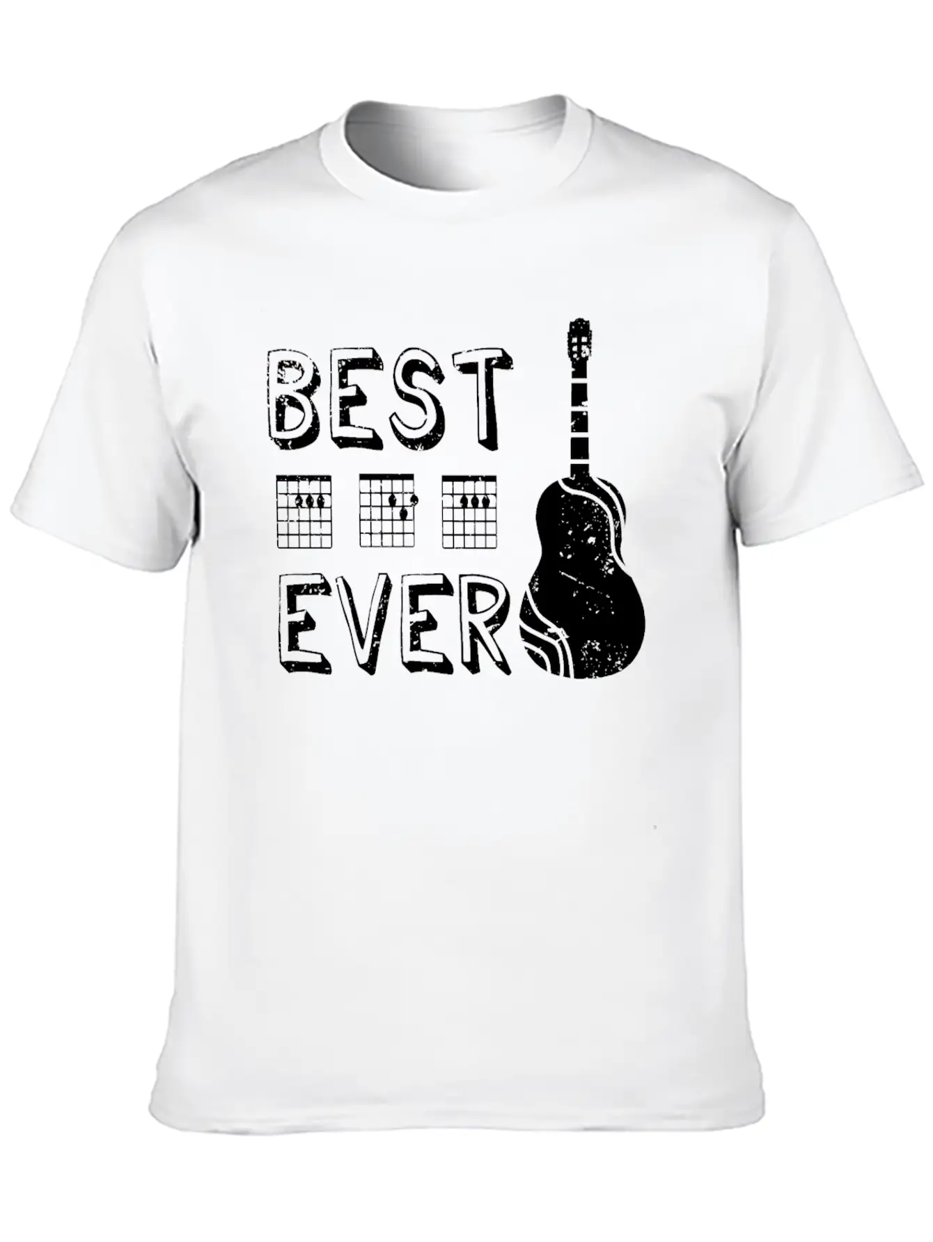 Best Dad Ever Guitar Breathable Graphic T-Shirt – Perfect For Casual Days
