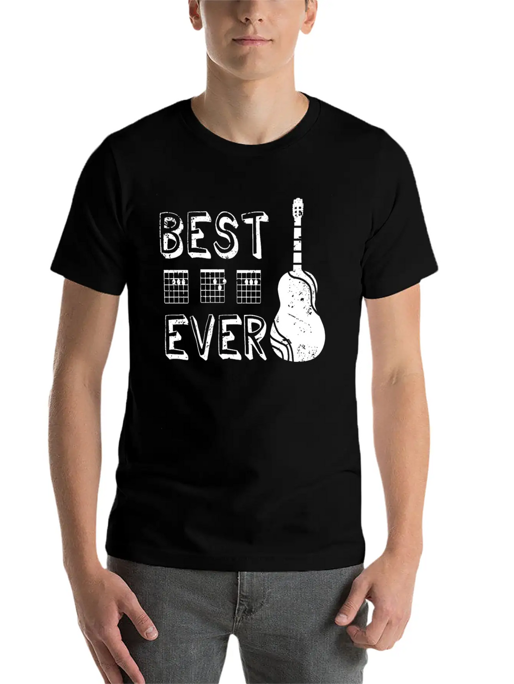 Best Dad Ever Guitar Breathable Graphic T-Shirt – Perfect For Casual Days