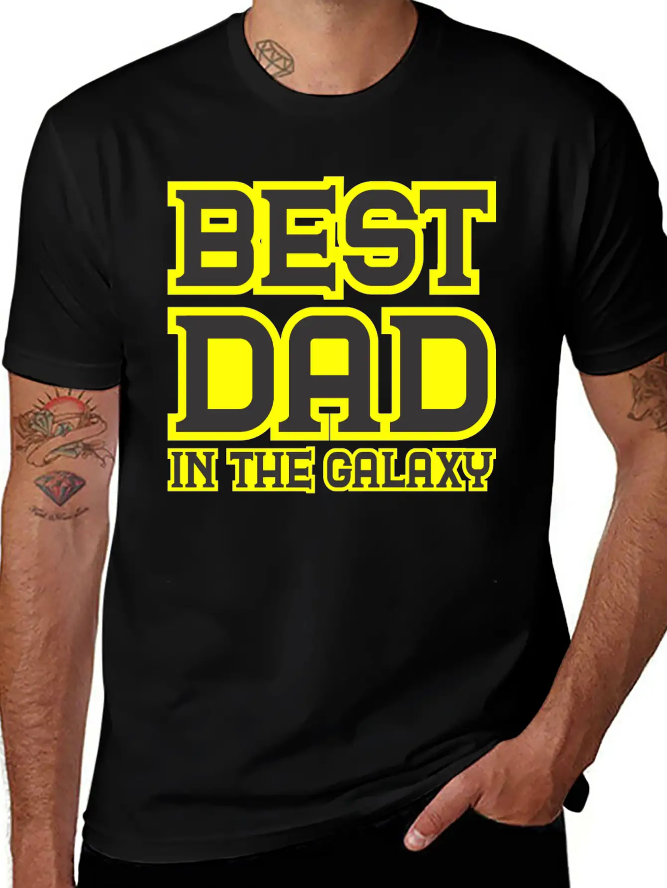 BEST DAD IN THE GALAXY Essential Cotton Tee For Daily Outfits – Unisex Style