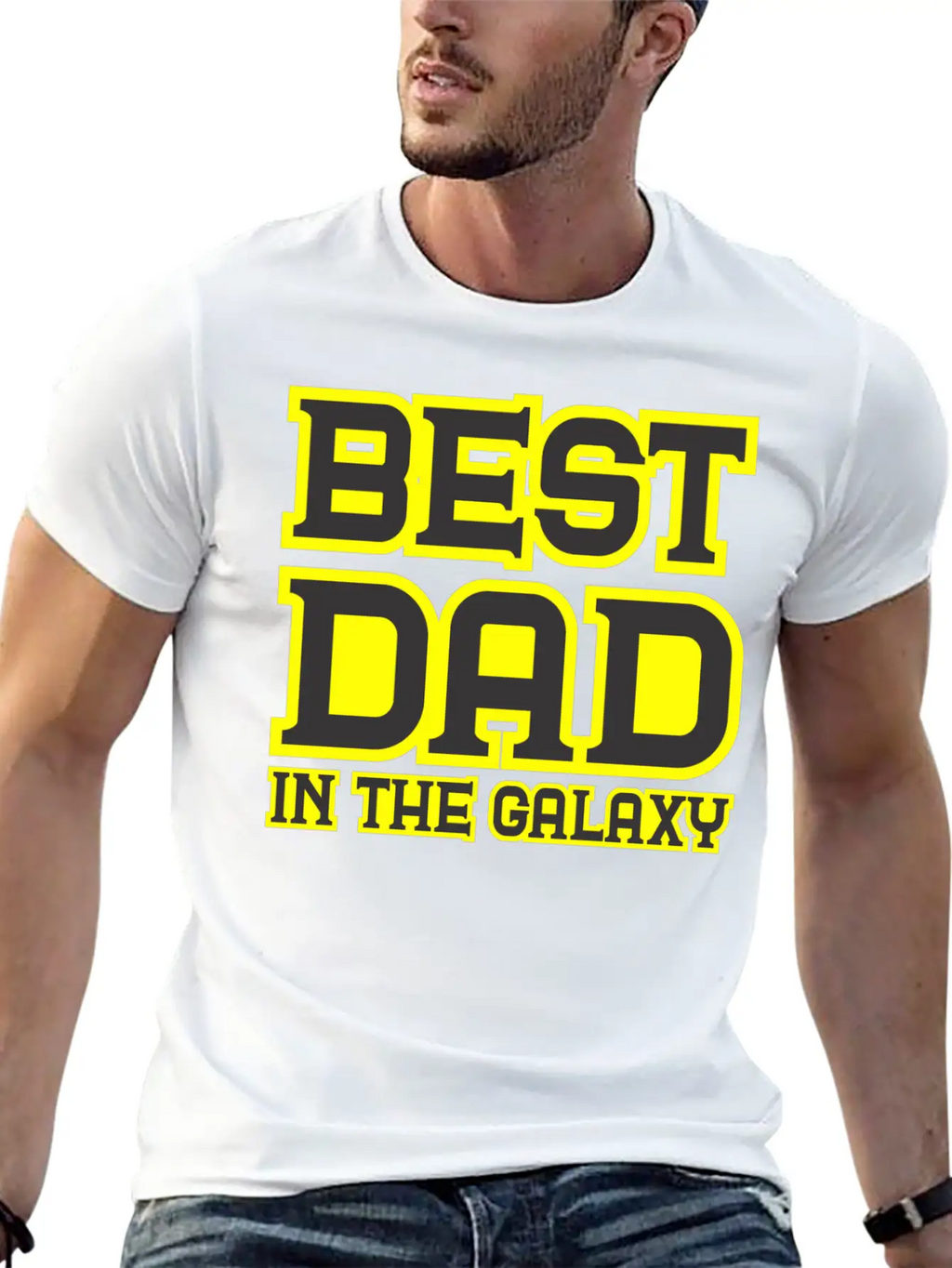 BEST DAD IN THE GALAXY Essential Cotton Tee For Daily Outfits – Unisex Style