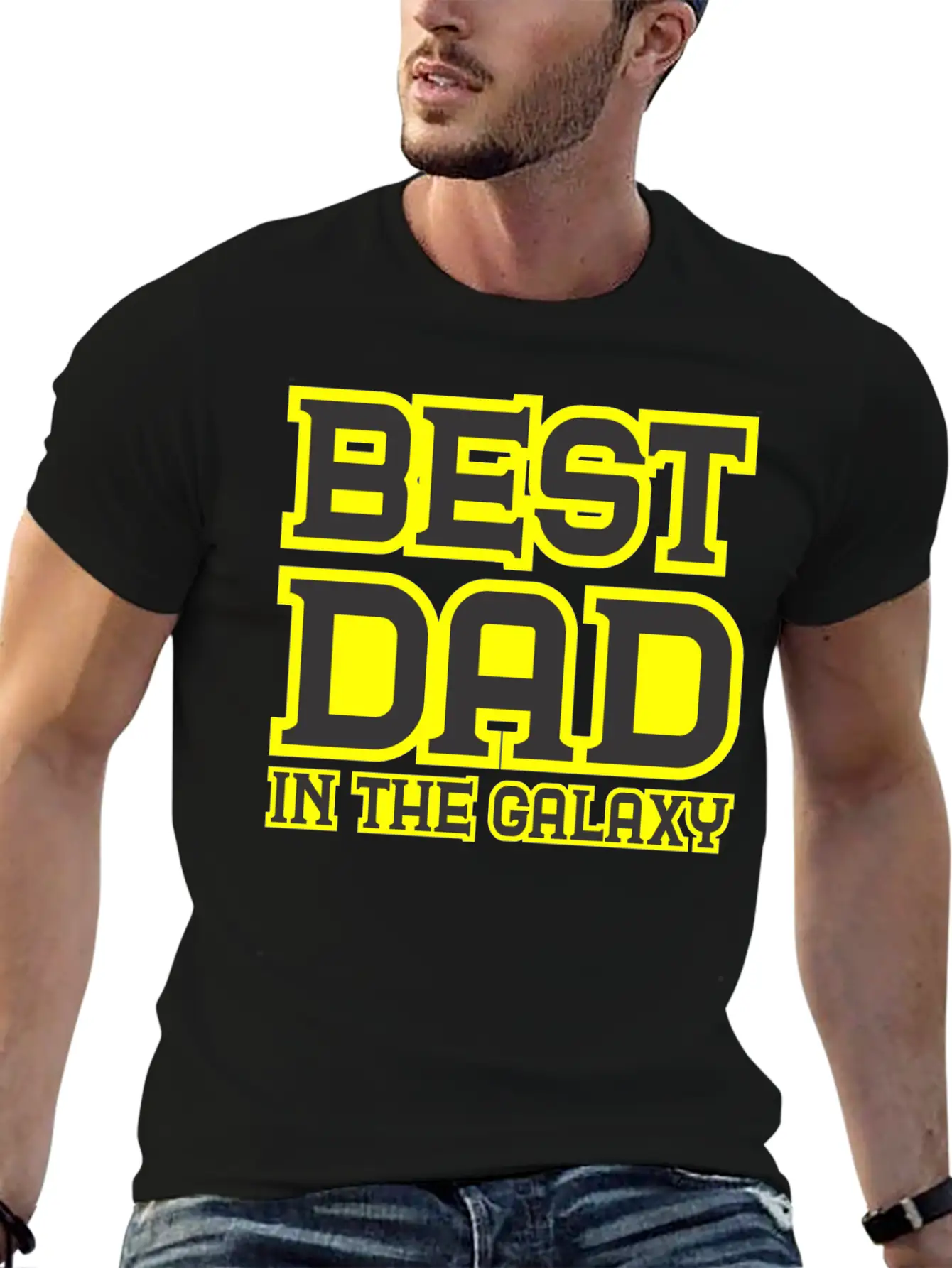 BEST DAD IN THE GALAXY Essential Cotton Tee For Daily Outfits – Unisex Style