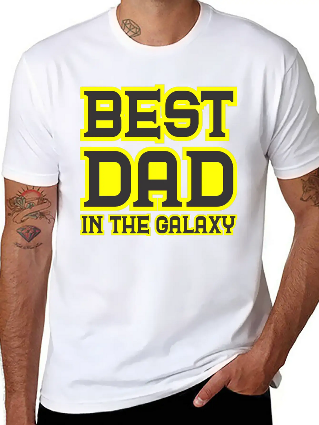 BEST DAD IN THE GALAXY Essential Cotton Tee For Daily Outfits – Unisex Style