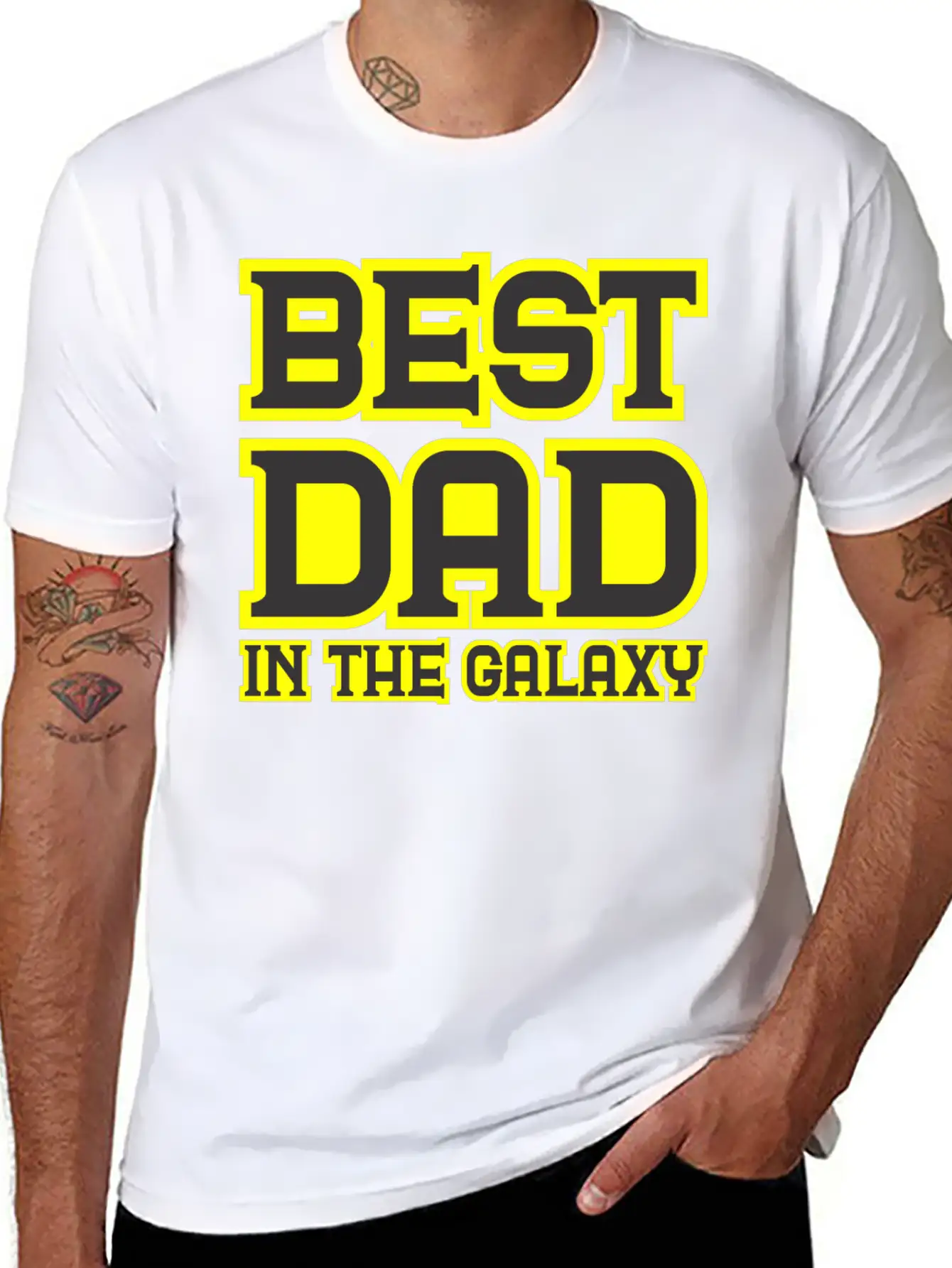 BEST DAD IN THE GALAXY Essential Cotton Tee For Daily Outfits – Unisex Style