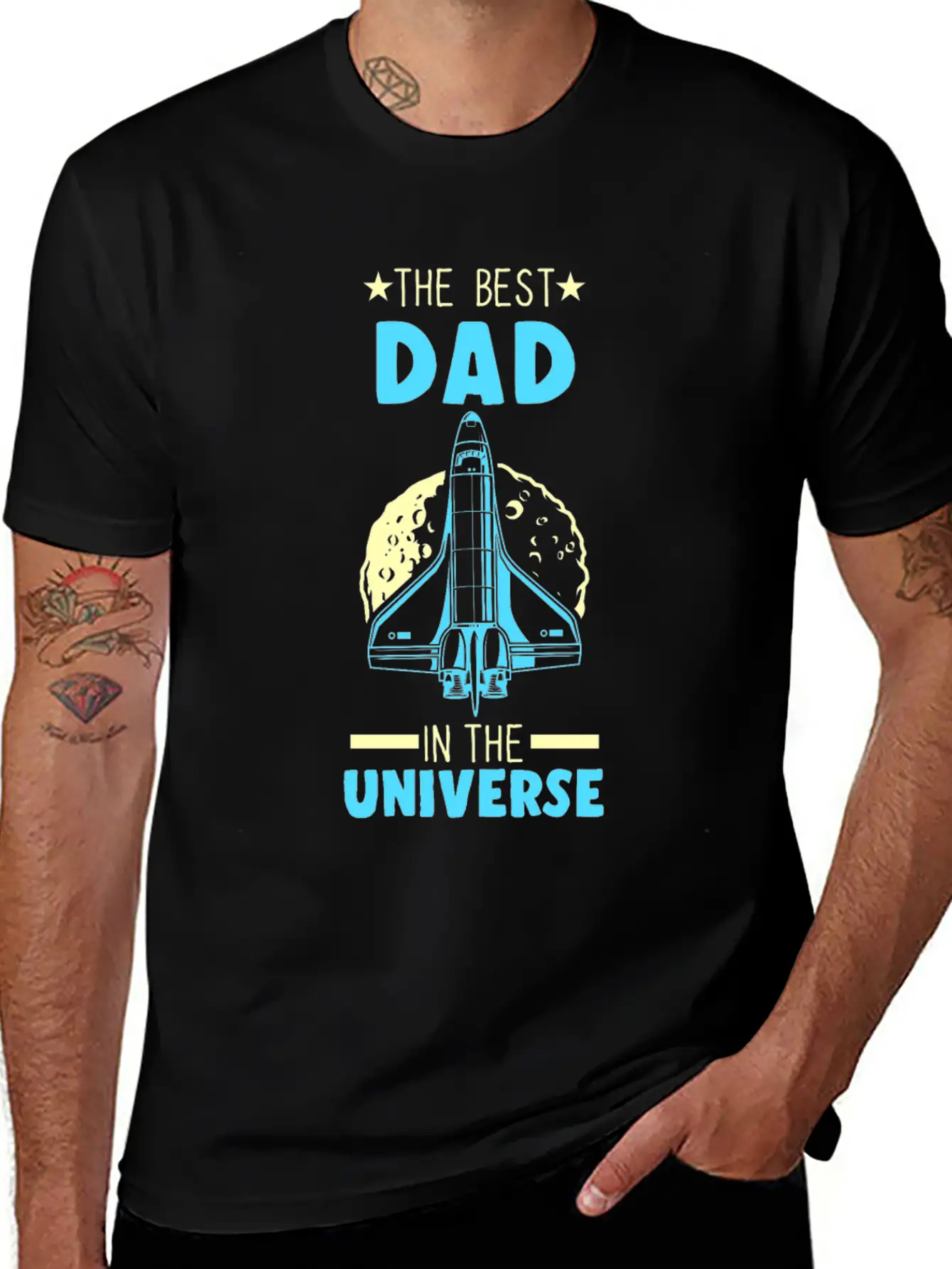 Best Dad Universe Astronaut Father Timeless Short Sleeve Tee – Comfy And Minimalist Design