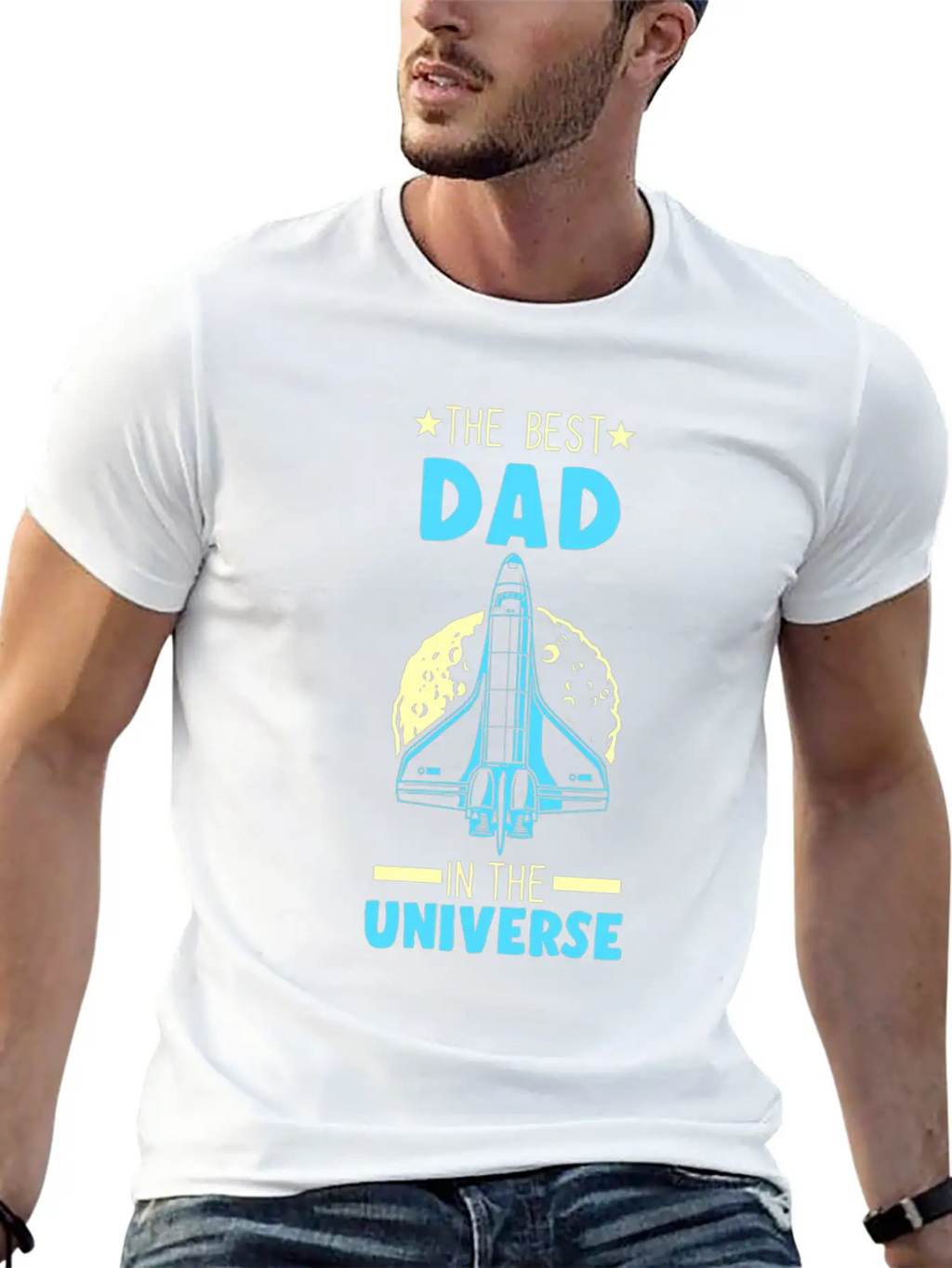 Best Dad Universe Astronaut Father Timeless Short Sleeve Tee – Comfy And Minimalist Design