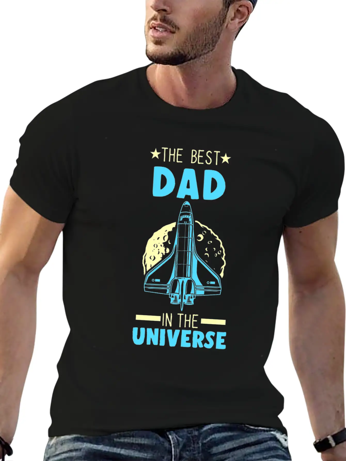 Best Dad Universe Astronaut Father Timeless Short Sleeve Tee – Comfy And Minimalist Design