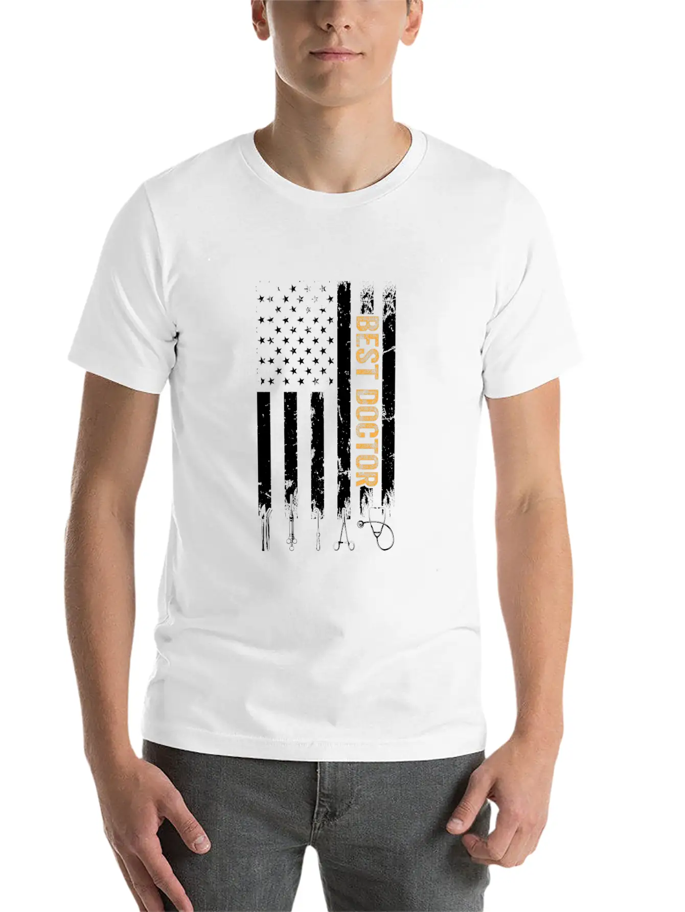 Best Doctor US Flag Doctor Classic Cotton Tee – Unisex Comfort For Any Season