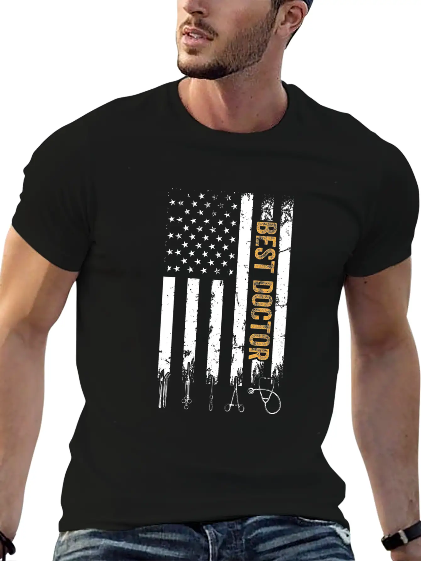 Best Doctor US Flag Doctor Classic Cotton Tee – Unisex Comfort For Any Season