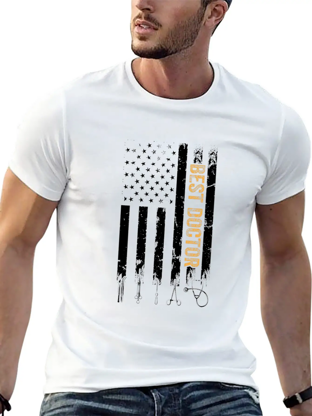Best Doctor US Flag Doctor Classic Cotton Tee – Unisex Comfort For Any Season
