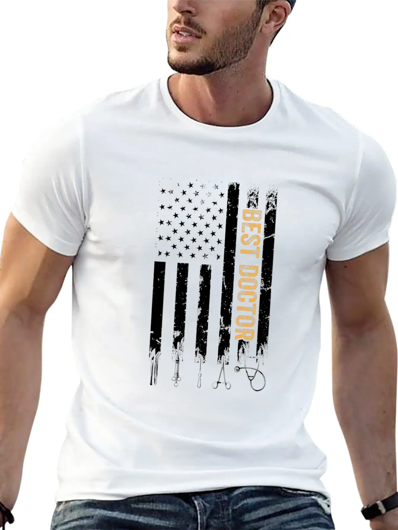 Best Doctor US Flag Doctor Classic Cotton Tee – Unisex Comfort For Any Season
