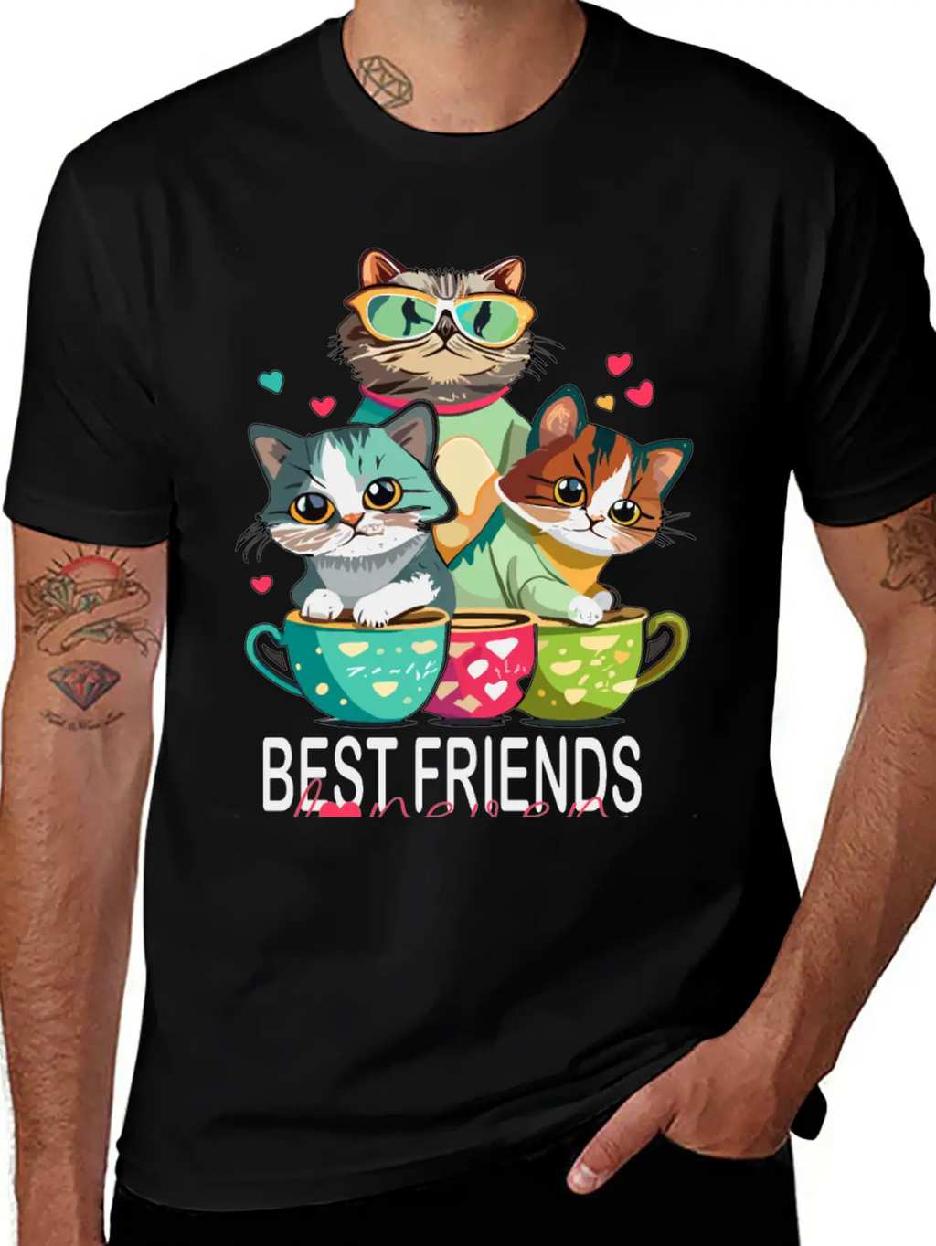 Best Friends Forever Cats Classic Cotton Tee – Unisex Comfort For Any Season