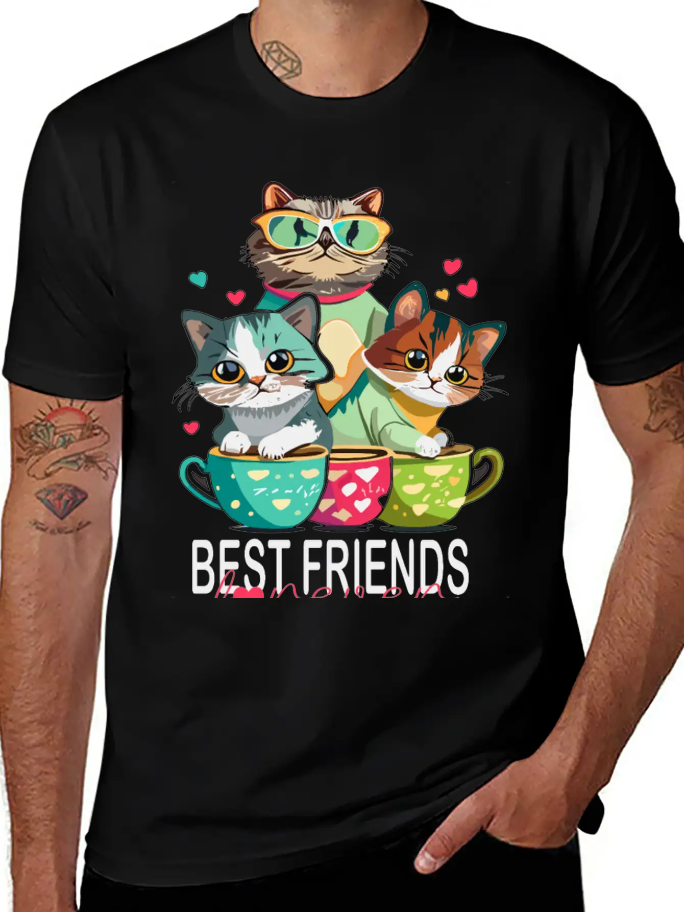 Best Friends Forever Cats Classic Cotton Tee – Unisex Comfort For Any Season
