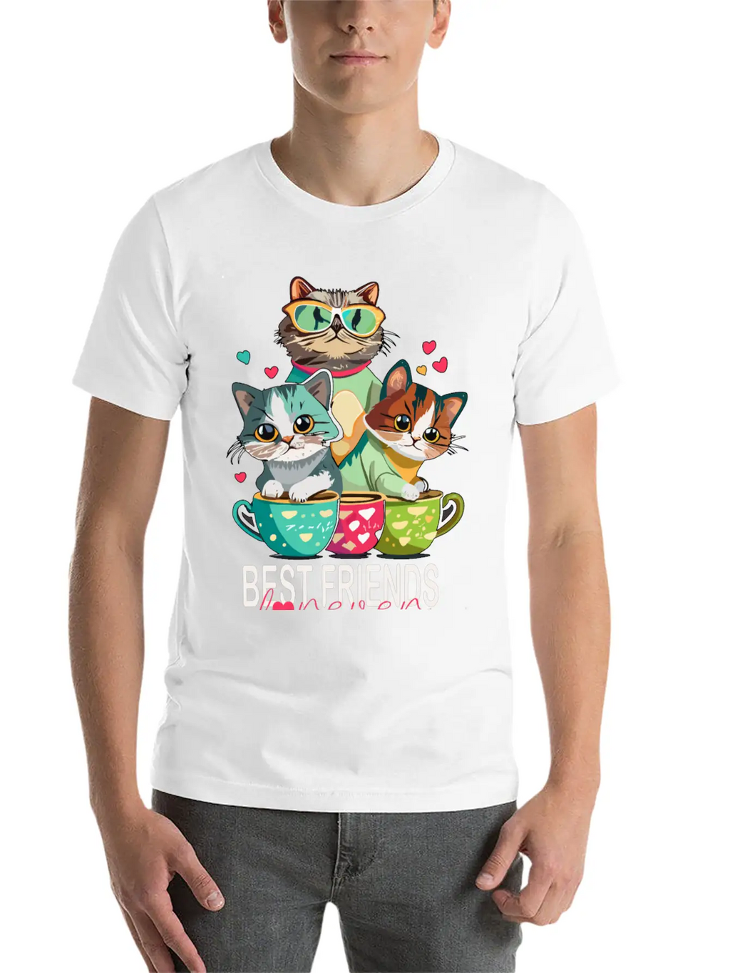 Best Friends Forever Cats Classic Cotton Tee – Unisex Comfort For Any Season