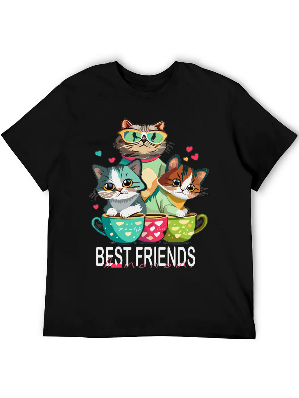 Best Friends Forever Cats Classic Cotton Tee – Unisex Comfort For Any Season