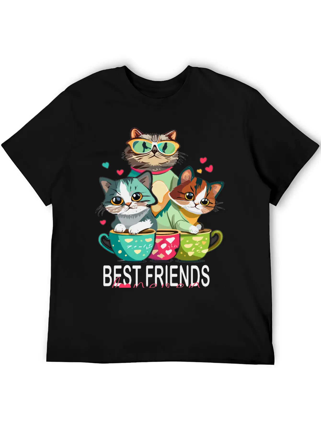 Best Friends Forever Cats Classic Cotton Tee – Unisex Comfort For Any Season