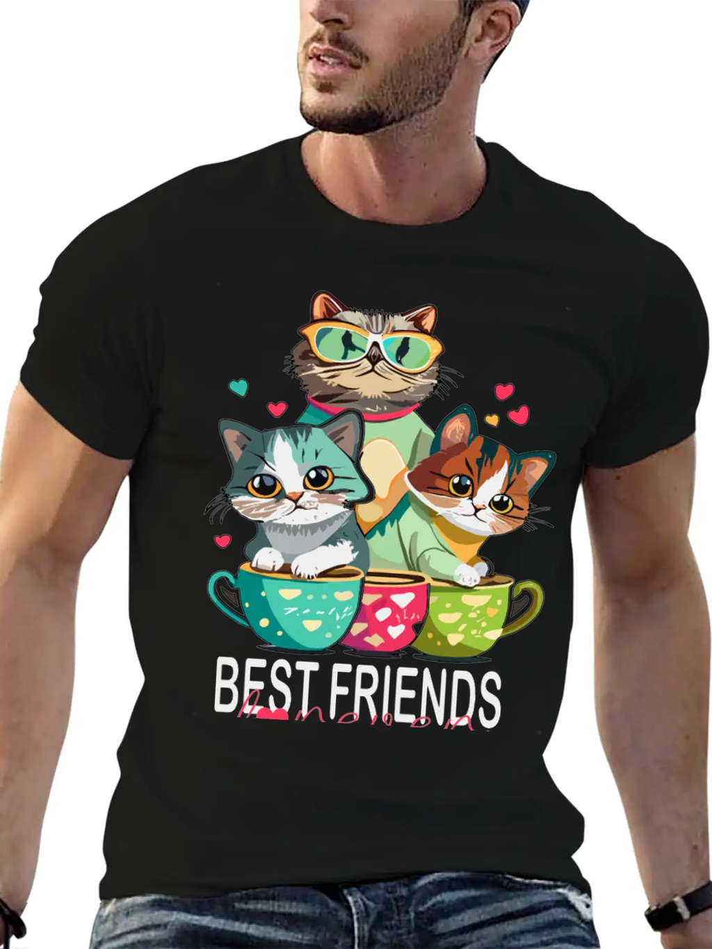 Best Friends Forever Cats Classic Cotton Tee – Unisex Comfort For Any Season