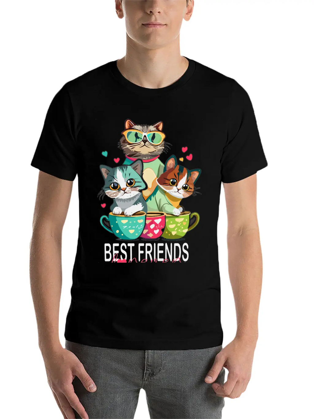 Best Friends Forever Cats Classic Cotton Tee – Unisex Comfort For Any Season