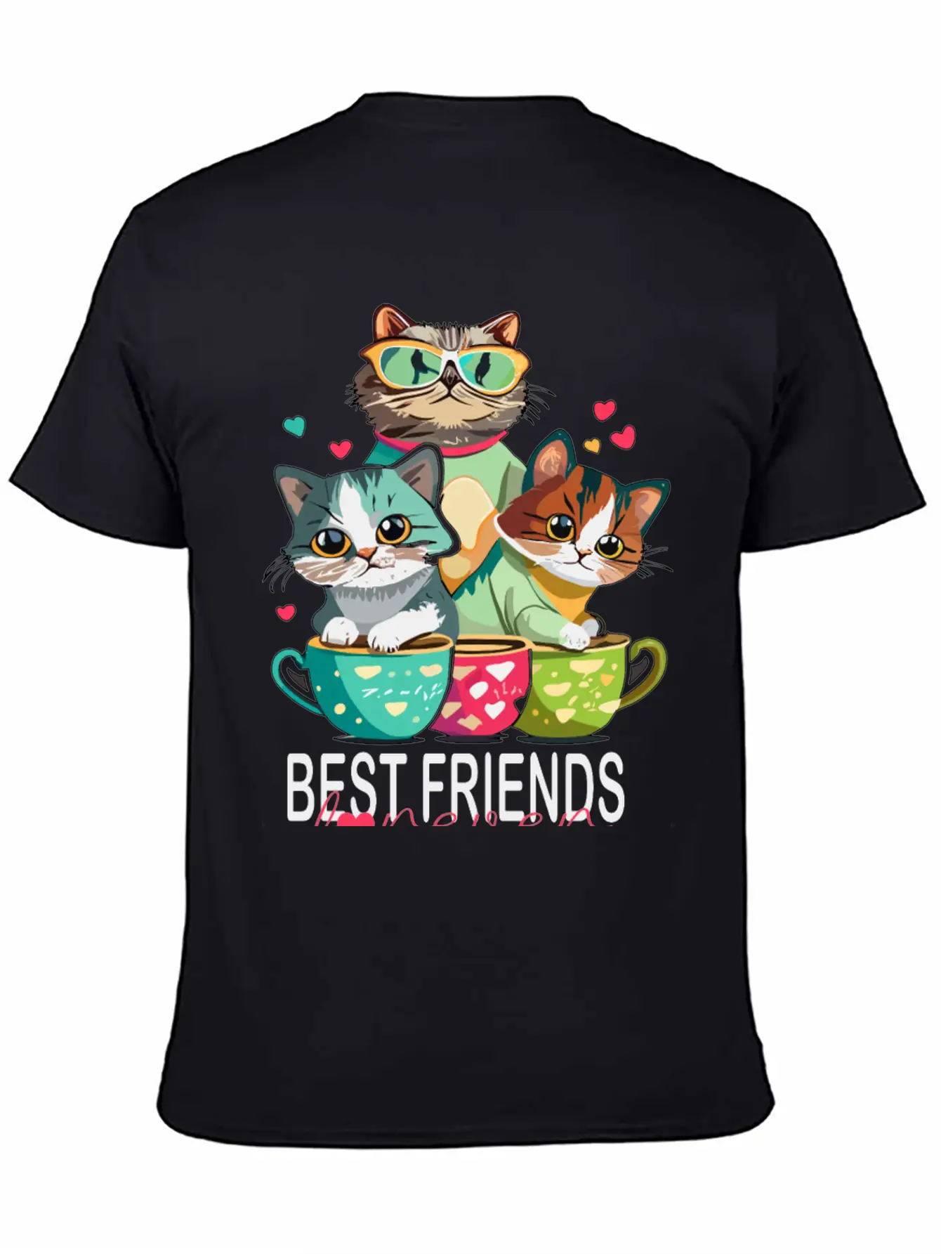 Best Friends Forever Cats Classic Cotton Tee – Unisex Comfort For Any Season