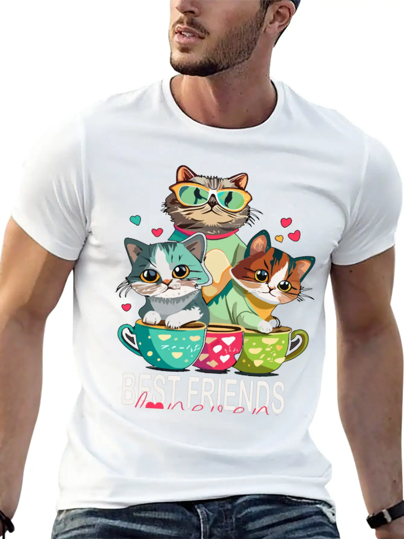 Best Friends Forever Cats Classic Cotton Tee – Unisex Comfort For Any Season