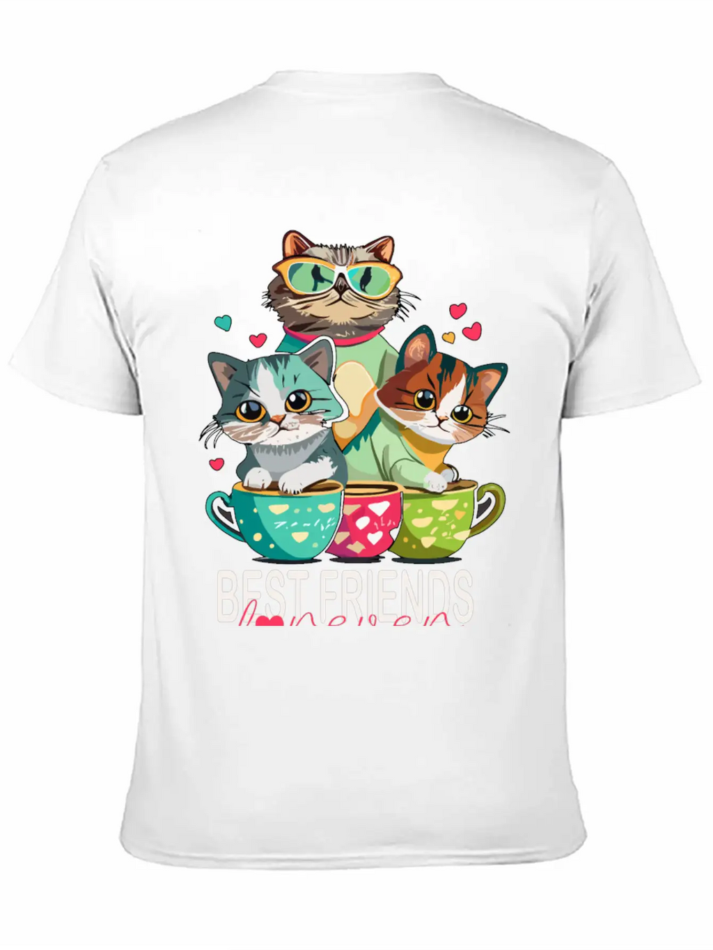 Best Friends Forever Cats Classic Cotton Tee – Unisex Comfort For Any Season