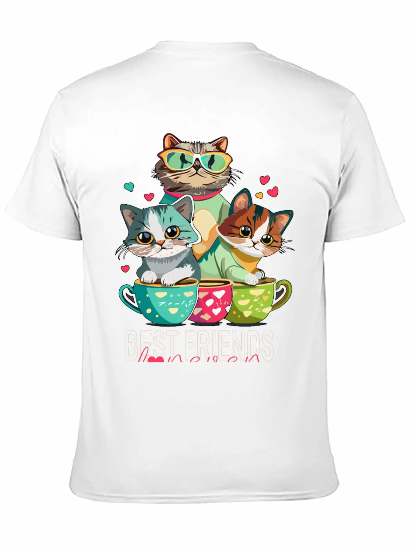 Best Friends Forever Cats Classic Cotton Tee – Unisex Comfort For Any Season