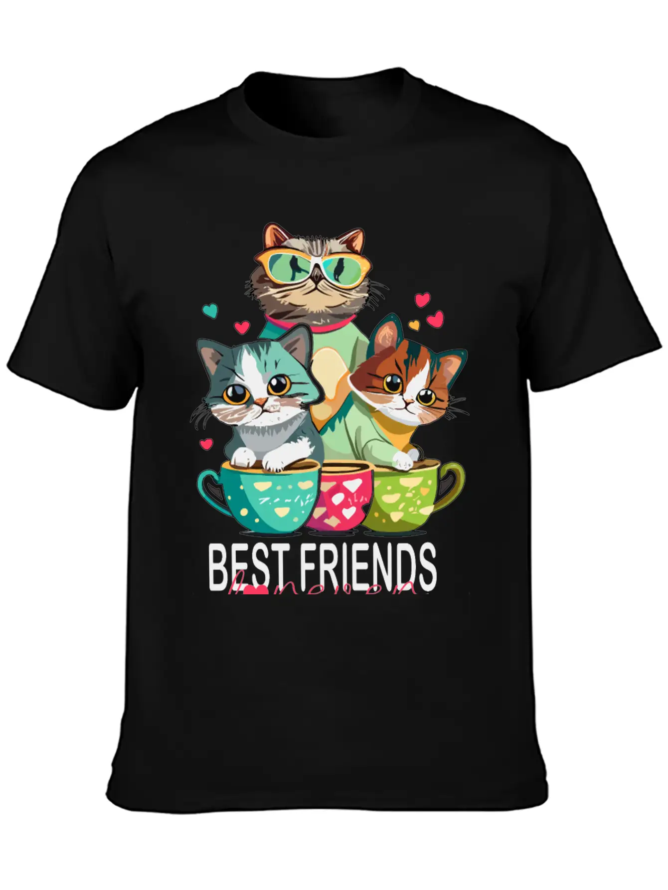 Best Friends Forever Cats Classic Cotton Tee – Unisex Comfort For Any Season