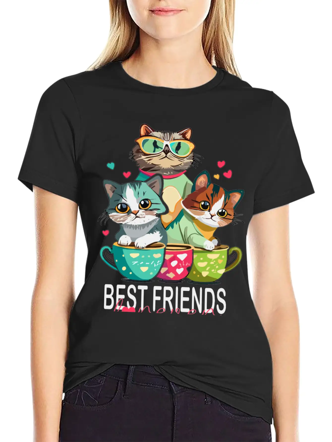 Best Friends Forever Cats Classic Cotton Tee – Unisex Comfort For Any Season