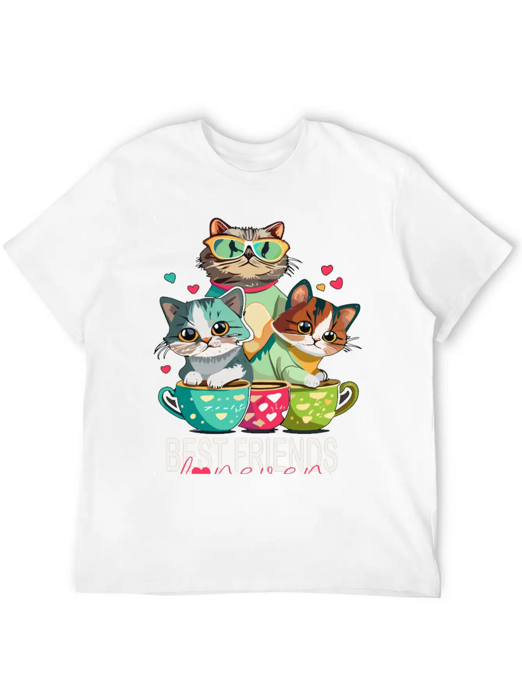Best Friends Forever Cats Classic Cotton Tee – Unisex Comfort For Any Season
