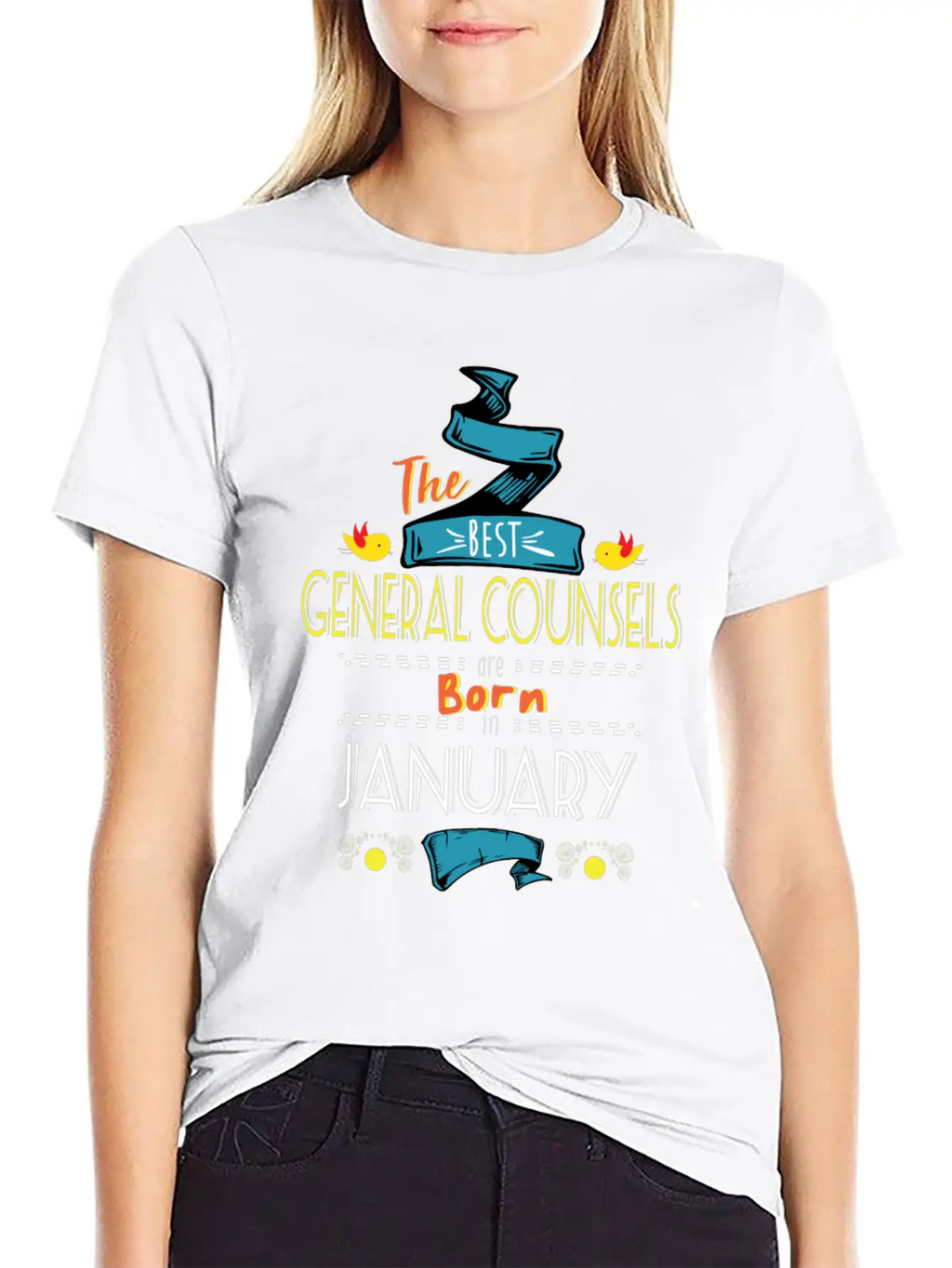 Best General Counsels Are Born In January Gift Basic Graphic T-Shirt – Daily Comfort In Soft Cotton