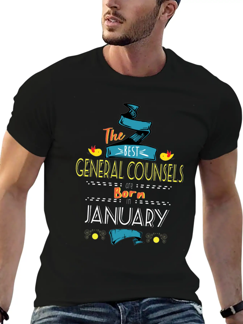 Best General Counsels Are Born In January Gift Basic Graphic T-Shirt – Daily Comfort In Soft Cotton