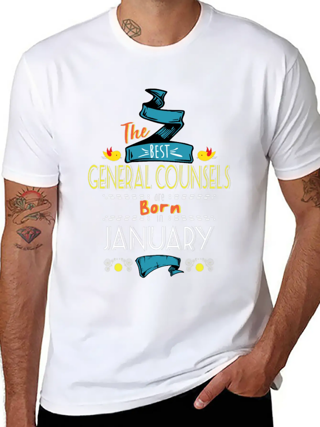 Best General Counsels Are Born In January Gift Basic Graphic T-Shirt – Daily Comfort In Soft Cotton