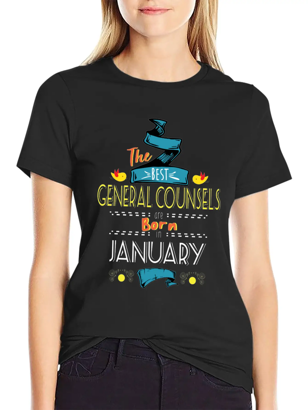 Best General Counsels Are Born In January Gift Basic Graphic T-Shirt – Daily Comfort In Soft Cotton