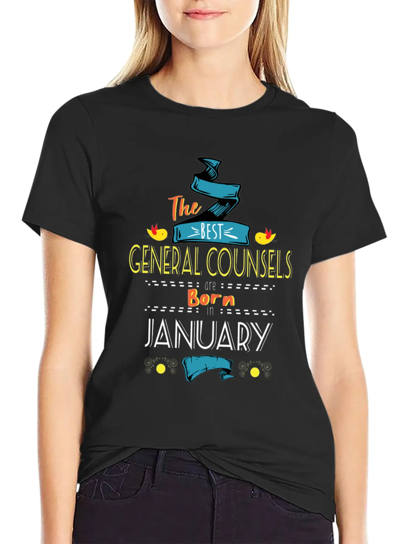 Best General Counsels Are Born In January Gift Basic Graphic T-Shirt – Daily Comfort In Soft Cotton