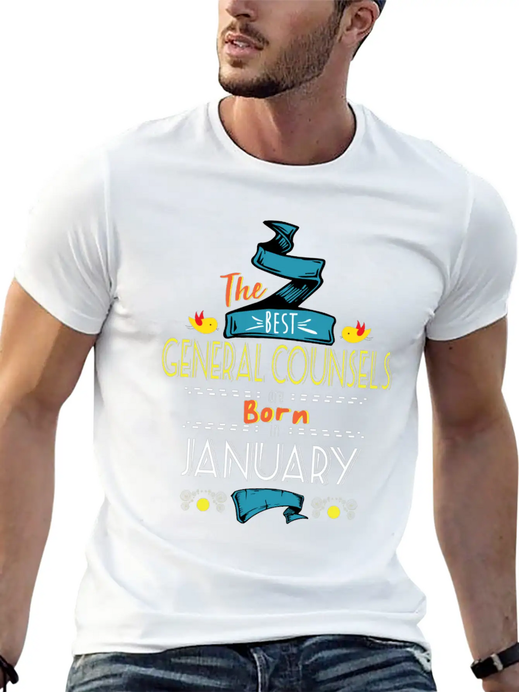 Best General Counsels Are Born In January Gift Basic Graphic T-Shirt – Daily Comfort In Soft Cotton