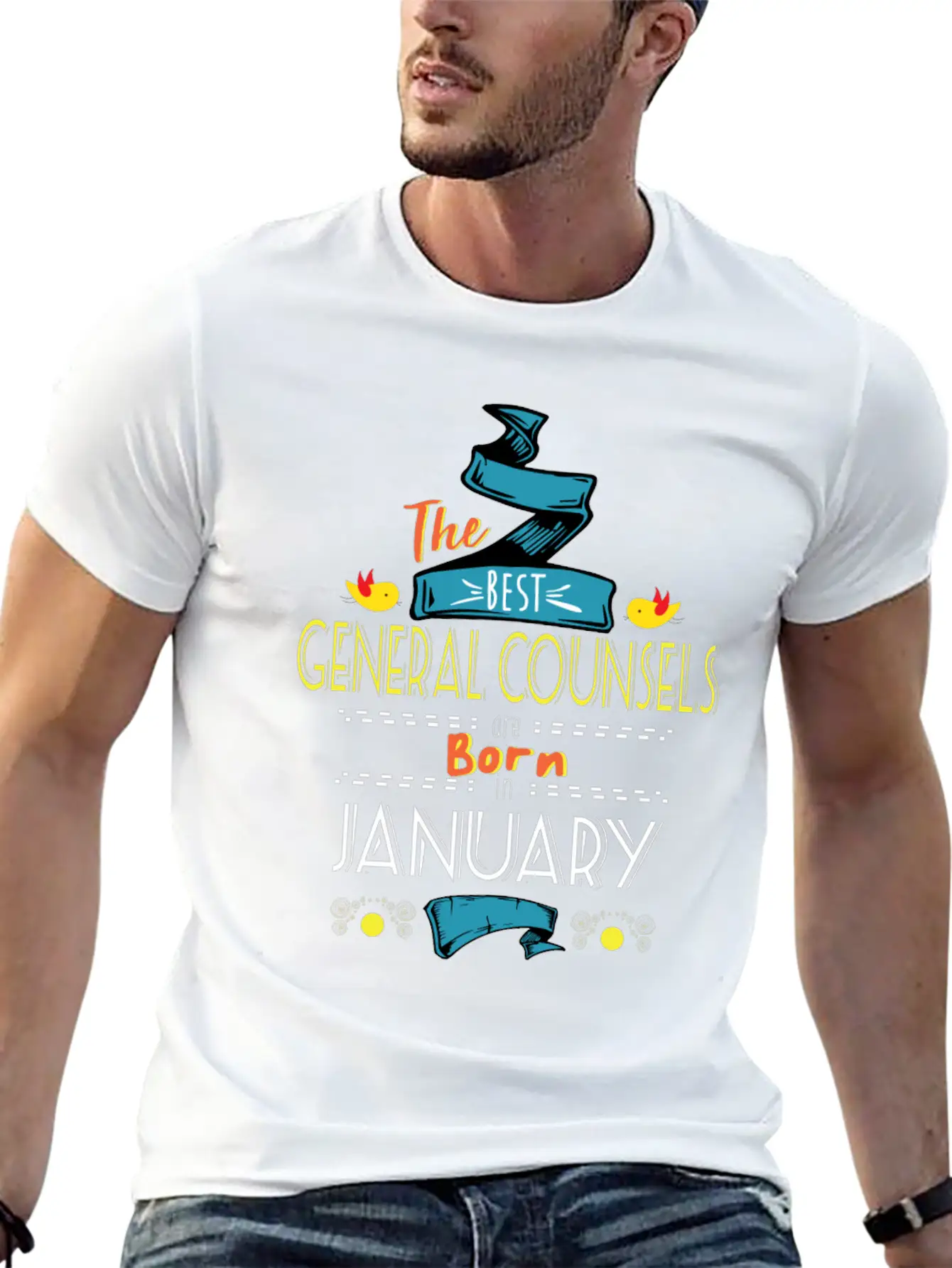 Best General Counsels Are Born In January Gift Basic Graphic T-Shirt – Daily Comfort In Soft Cotton