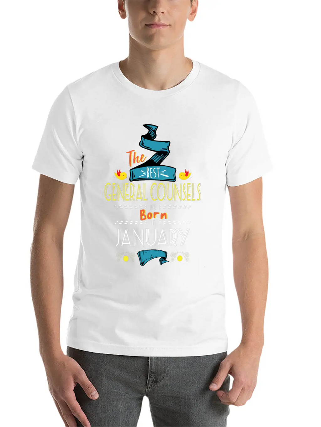 Best General Counsels Are Born In January Gift Basic Graphic T-Shirt – Daily Comfort In Soft Cotton