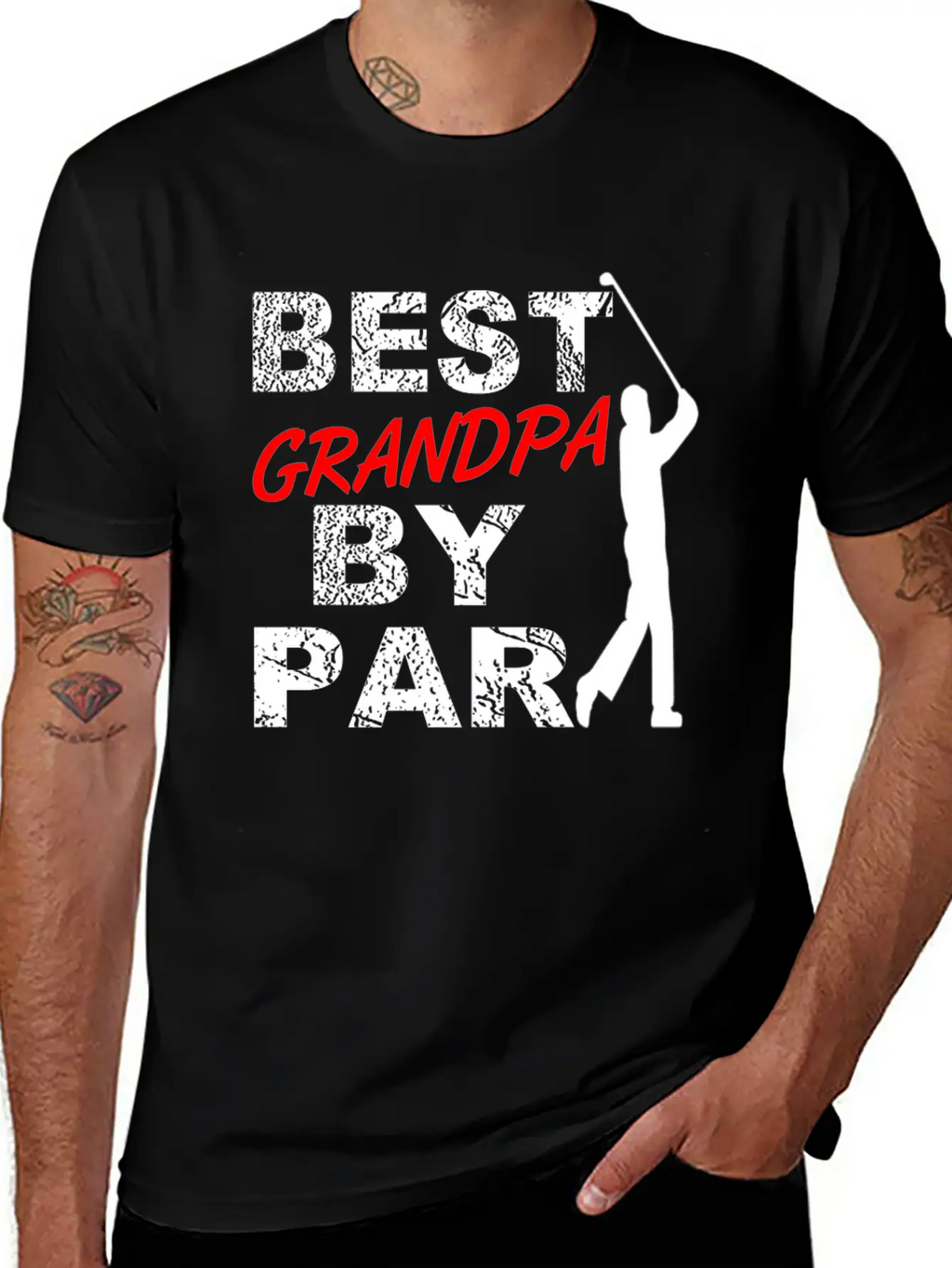 Best Grandpa By Par Funny Golf Gift For Golf Loving Grandfather Golfers Essential Cotton Tee For Daily Outfits – Unisex Style
