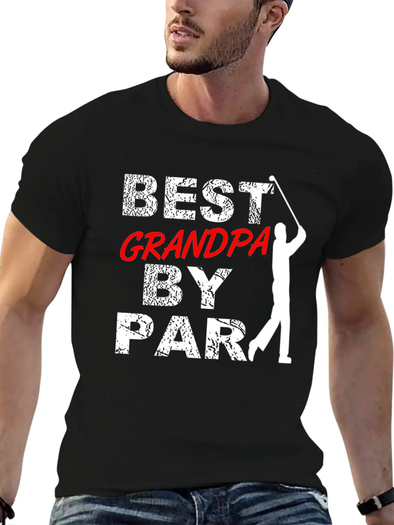 Best Grandpa By Par Funny Golf Gift For Golf Loving Grandfather Golfers Essential Cotton Tee For Daily Outfits – Unisex Style